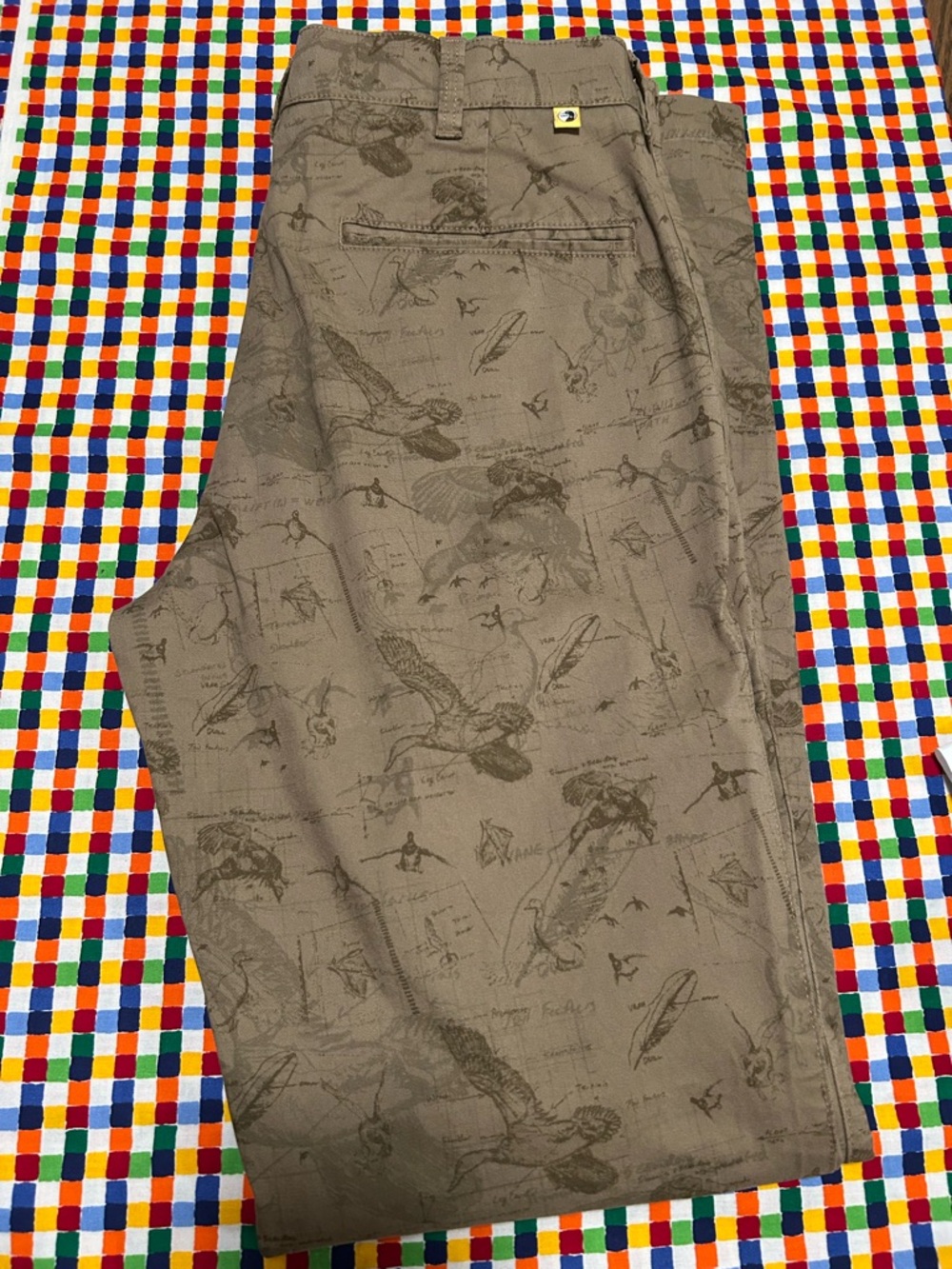 NWOT Duckhead Men's Casual Printed Chino Pants - Khaki 32x34